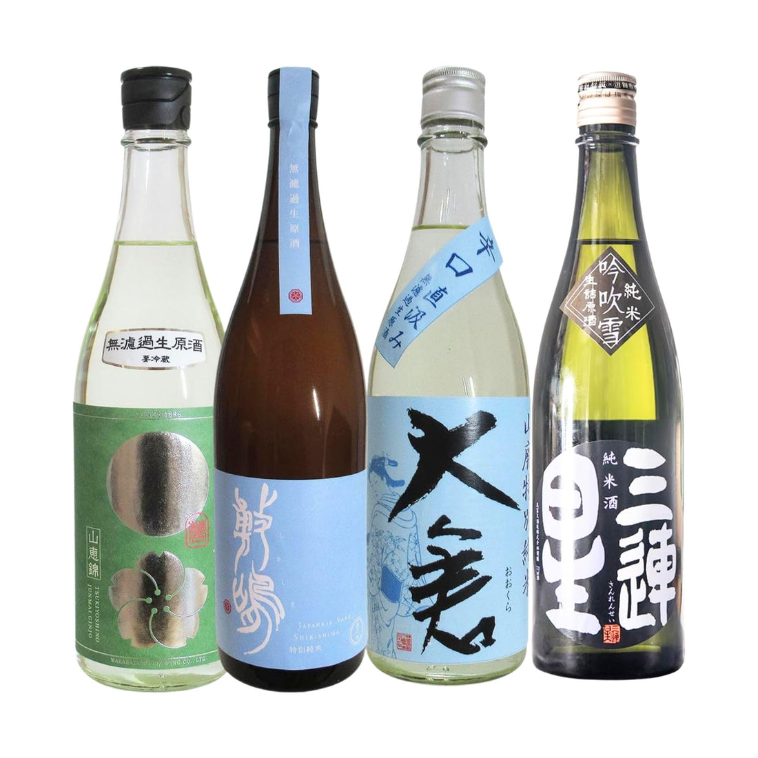 日本酒 飲み比べ ギフト 地酒 純米 特別純米 純米吟醸 720ml×4本 セット 無濾過生原酒 山廃 (クール便)